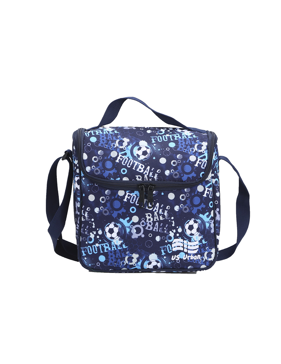 SET MOCHILA ESCOLAR CON LONCHERA Y LAPICERA US URBAN AZUL