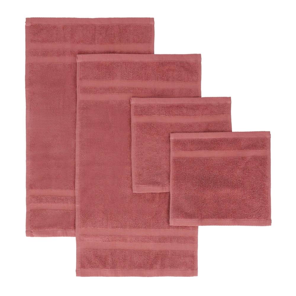 Toallas de Mano y Facial La Josefina Rojo Spice 4 Piezas