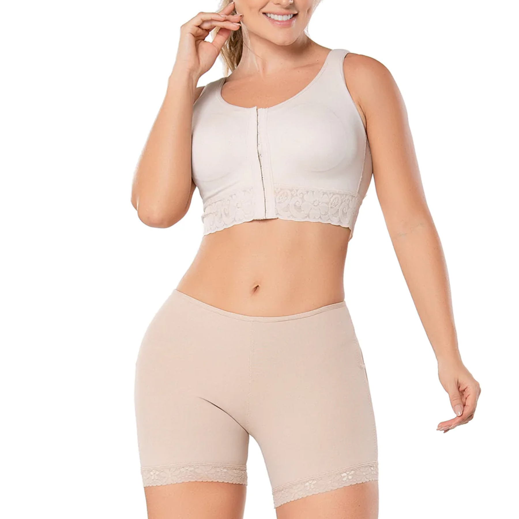 Faja Colombiana Panty Short Levanta Moldea Gluteos Powernet, Fajas Colombianas Reductoras Tipo Short para Mujer, Faja Colombiana Reductora De Medidas, Faja Con Levante Natural de Gluteos