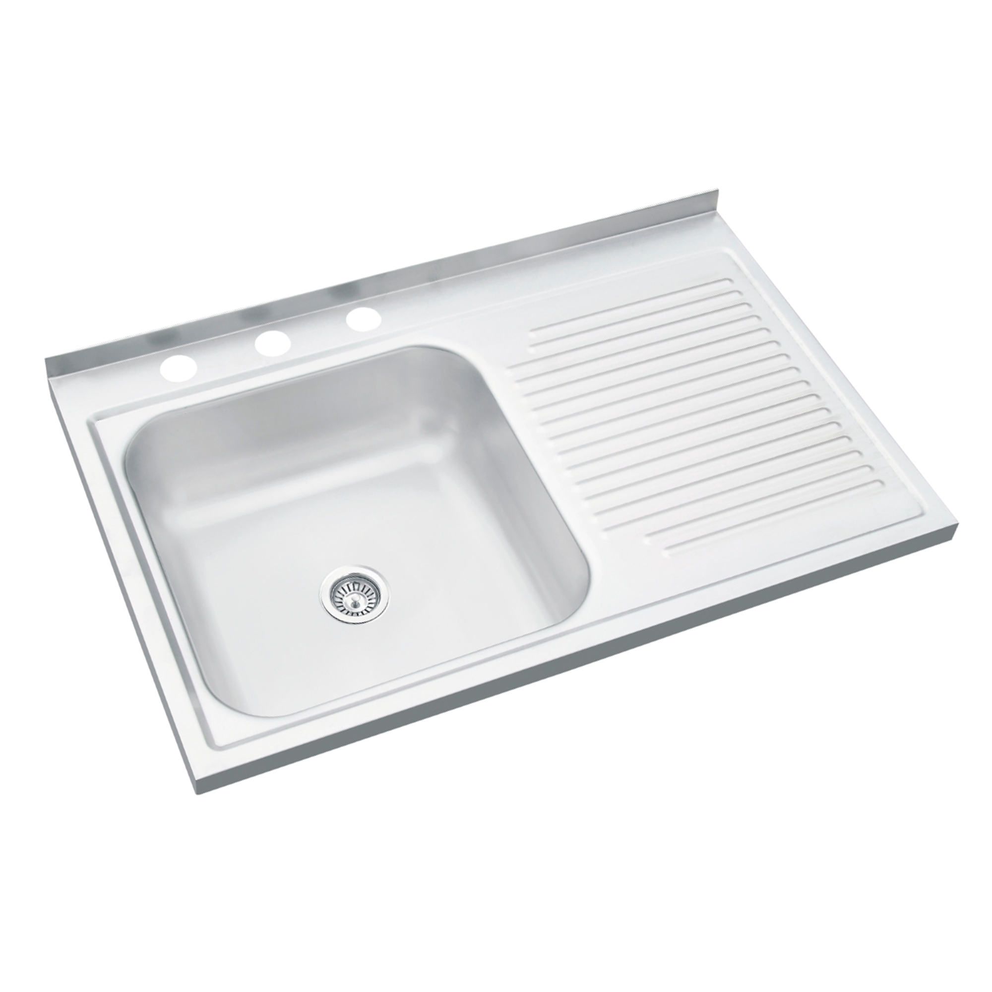 CNX - Kit Completo de Fregadero de Cocina Derecho para Sobreponer y Mezcladora