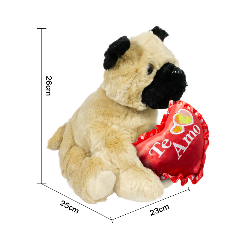 Perritos De Peluche San Valentin Con Corazon Pack 4 Piezas