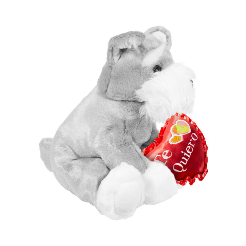 Perritos De Peluche San Valentin Con Corazon Pack 4 Piezas