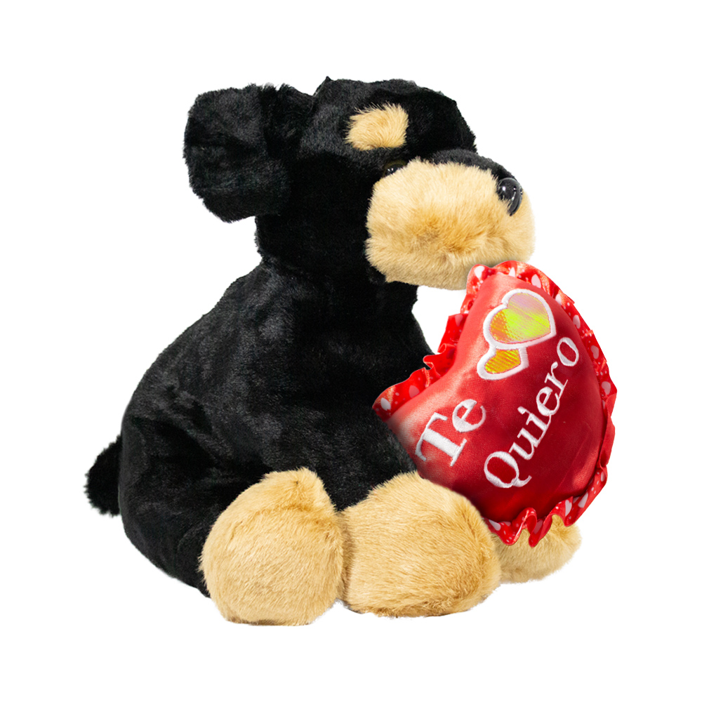 Perritos De Peluche San Valentin Con Corazon Pack 4 Piezas
