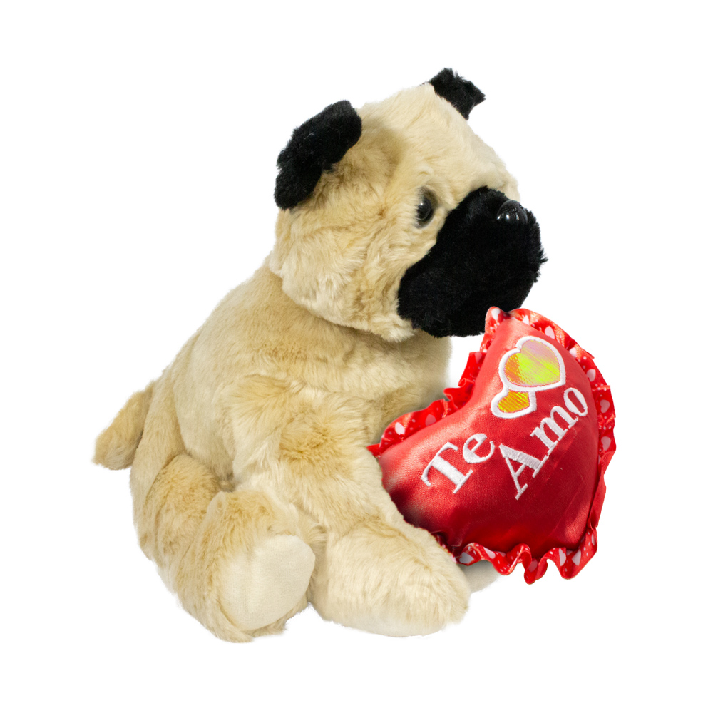 Perritos De Peluche San Valentin Con Corazon Pack 4 Piezas