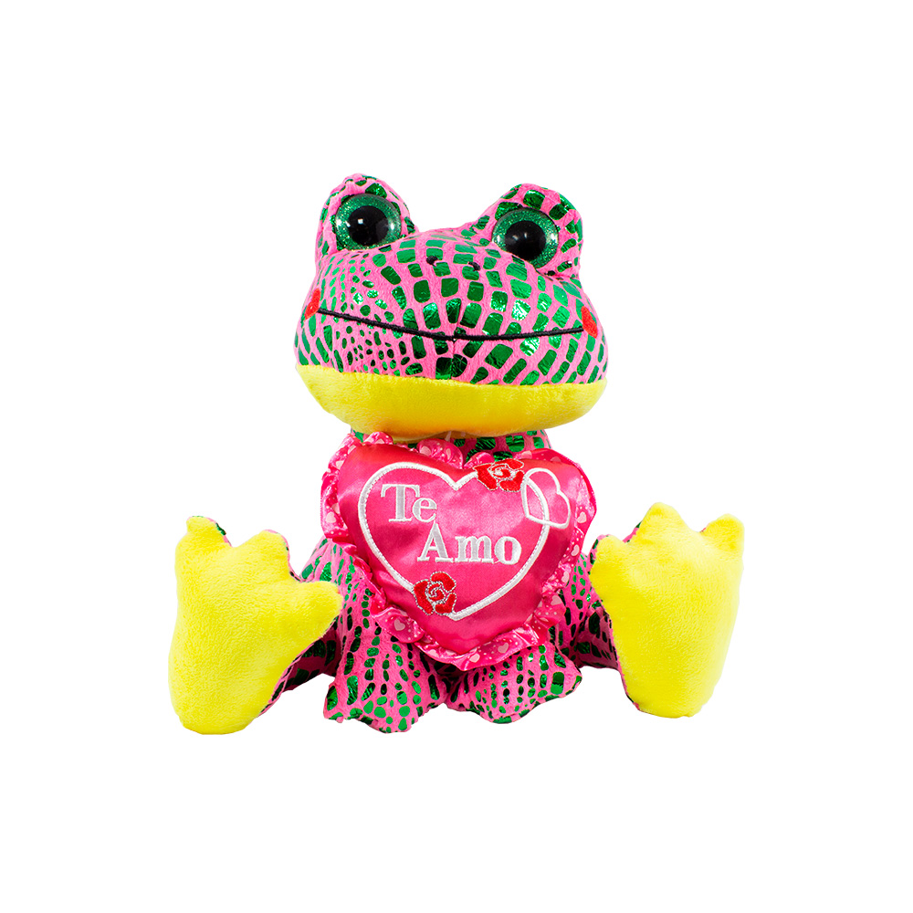 Ranas De Peluche San Valentín Con Corazón Ranita Amor 3 Pzas
