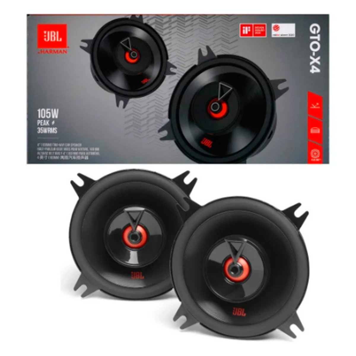 Jgo De Bocinas Jbl Modelo Gto X4 De 4  A 35 Watts Rms