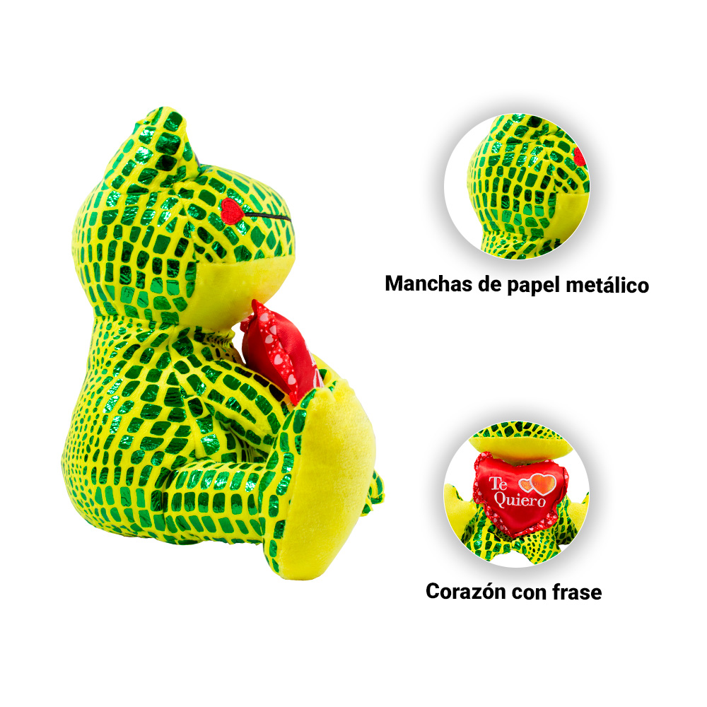 Rana De Peluche San Valentín Con Corazón Ranita Amor Amarillo 