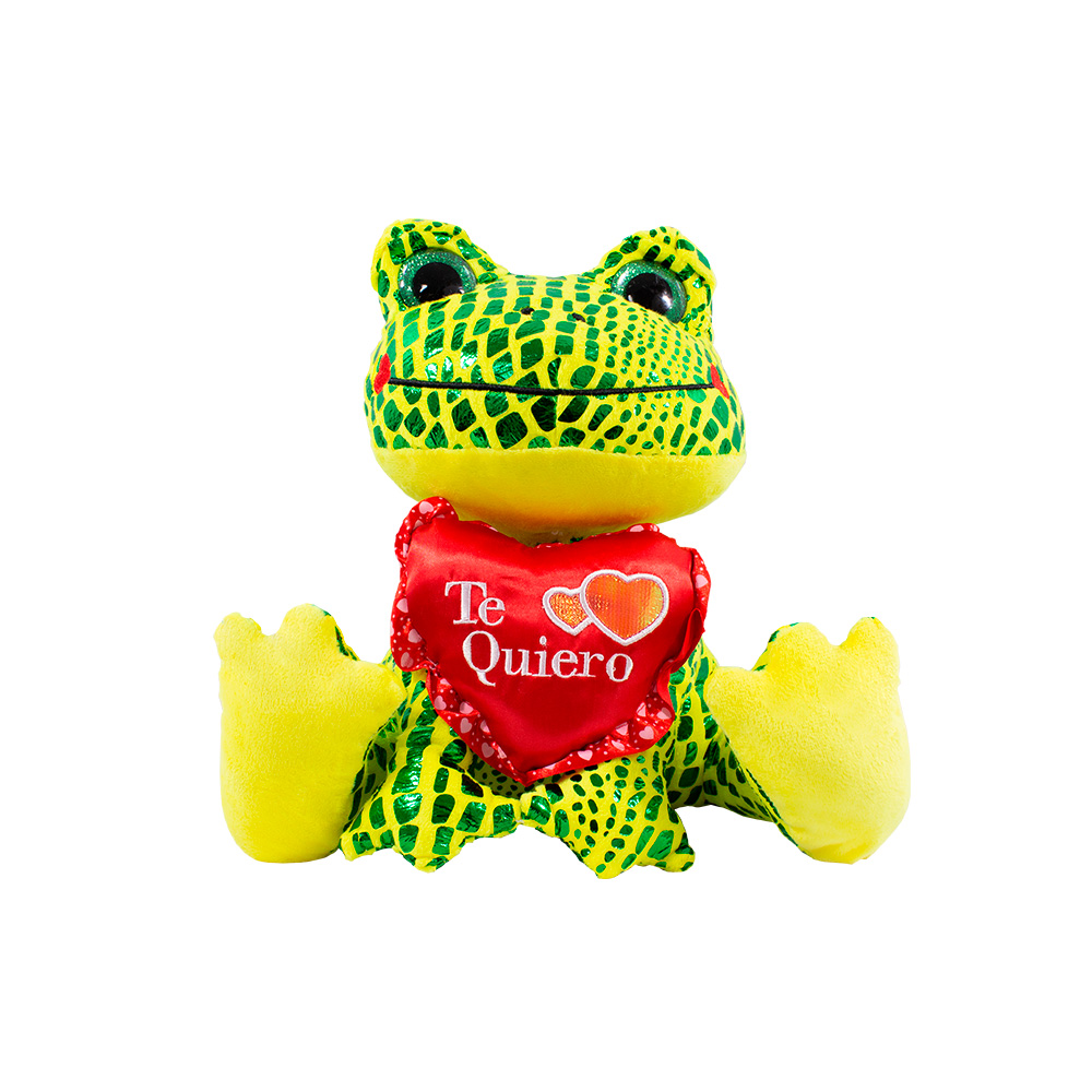 Rana De Peluche San Valentín Con Corazón Ranita Amor Amarillo 