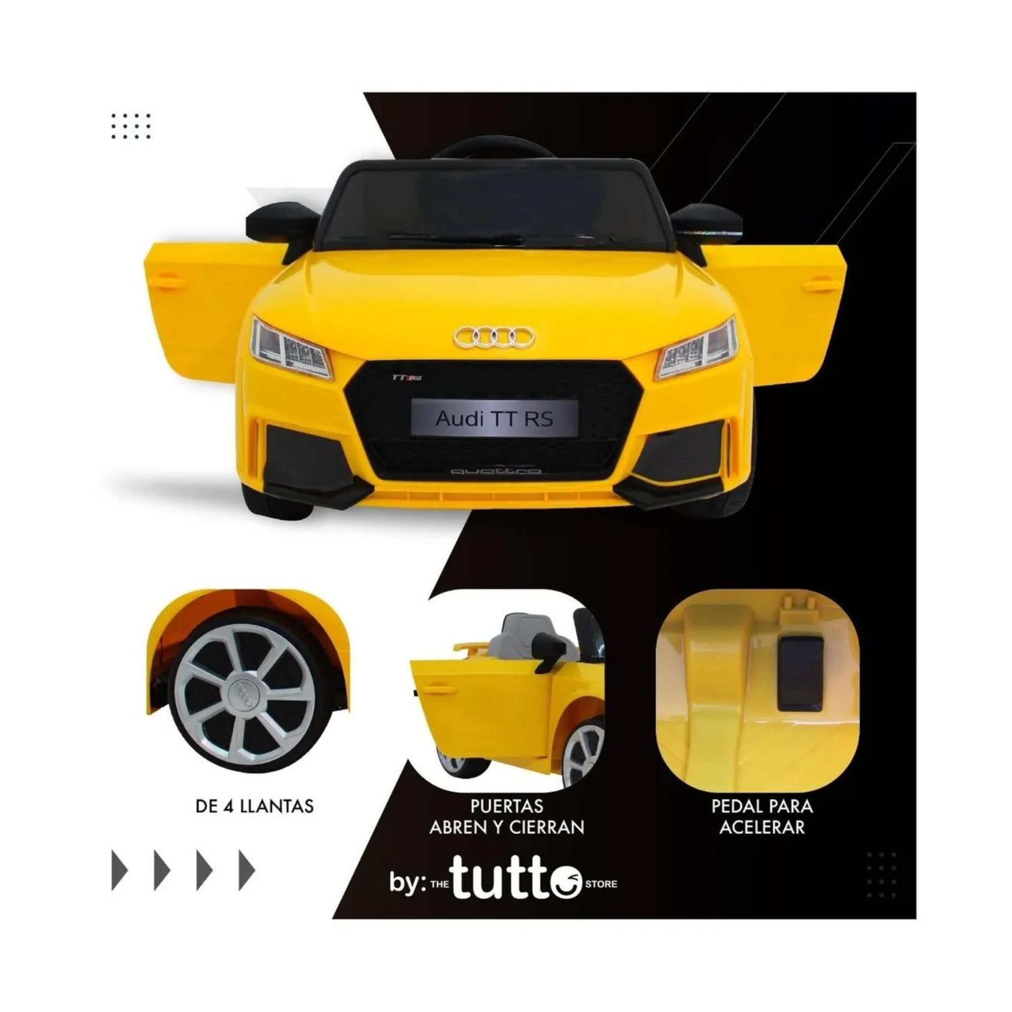 Montable Eléctrico Para Niños Audi Tt 6v
