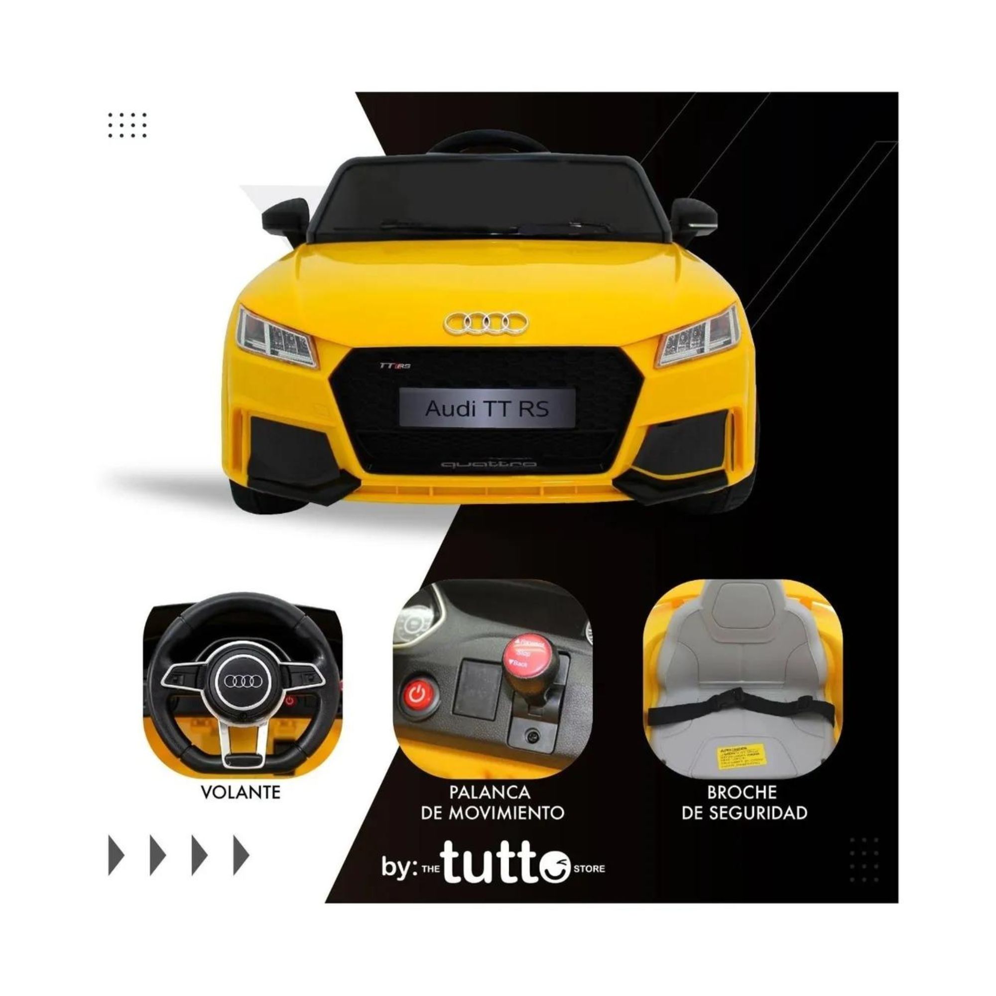 Montable Eléctrico Para Niños Audi Tt 6v