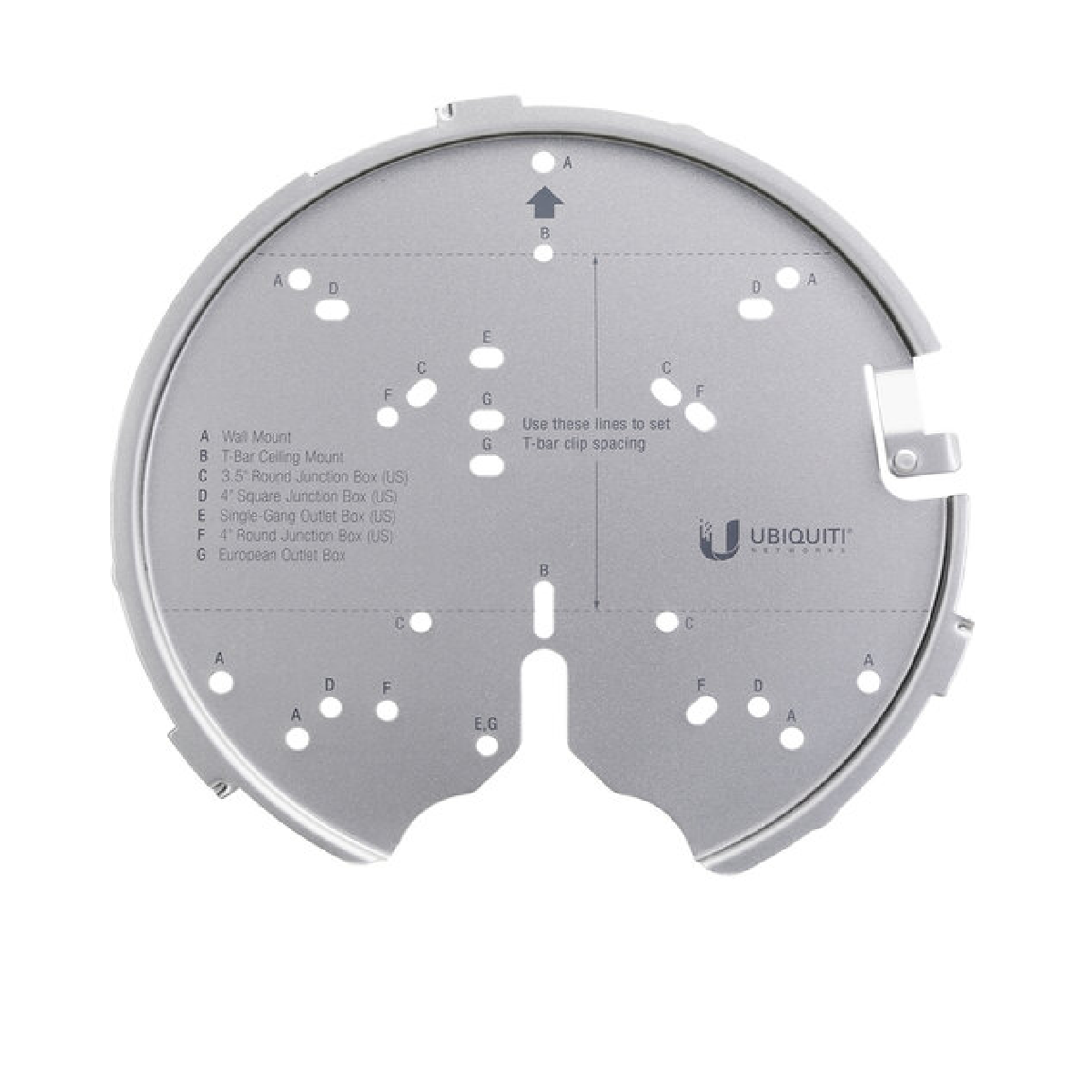 Montaje Profesional Ubiquiti U-PRO-MP - Diseño Metálico - Múltiples Orificios