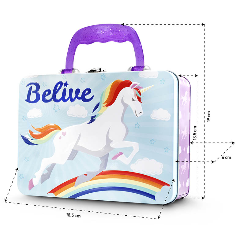 Lonchera metalica Unicornio Para Niñas