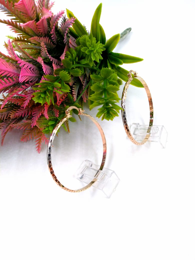 Arracadas Bijoux Marquise Grabado cuadrado Chapa Oro 18K