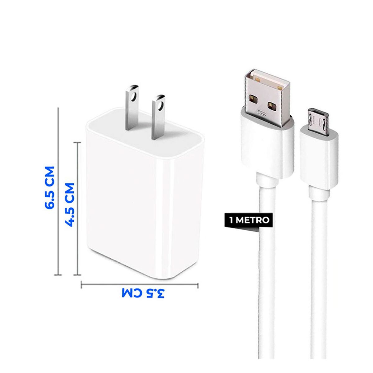 Combo Cargador 5V 2A Micro USB V8 CH98V8