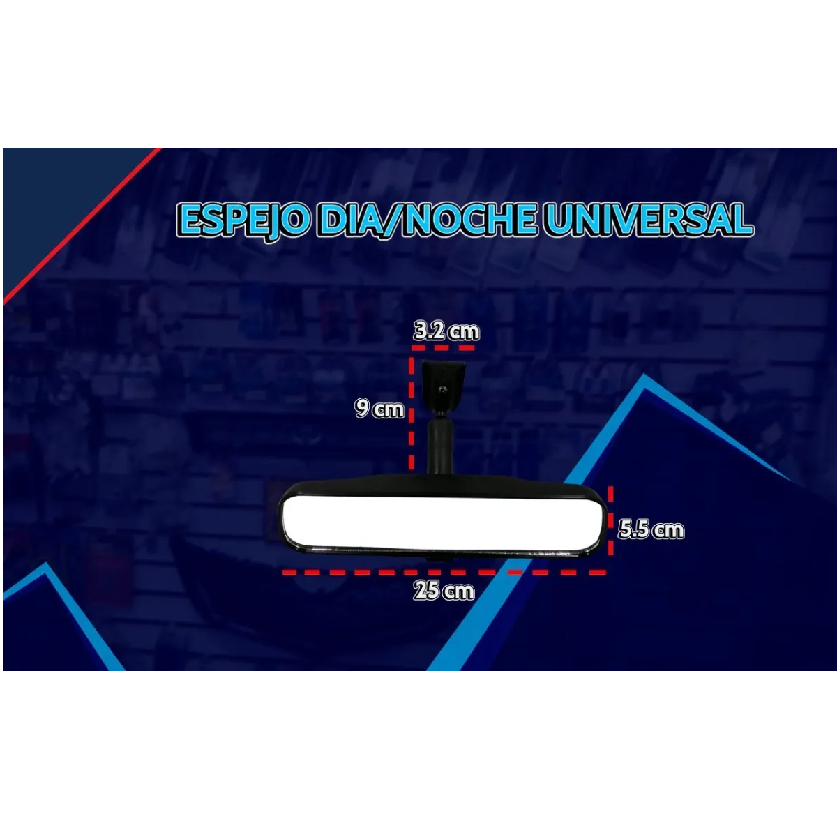 Espejo Retrovisor Interno Dia Y Noche Universal 10