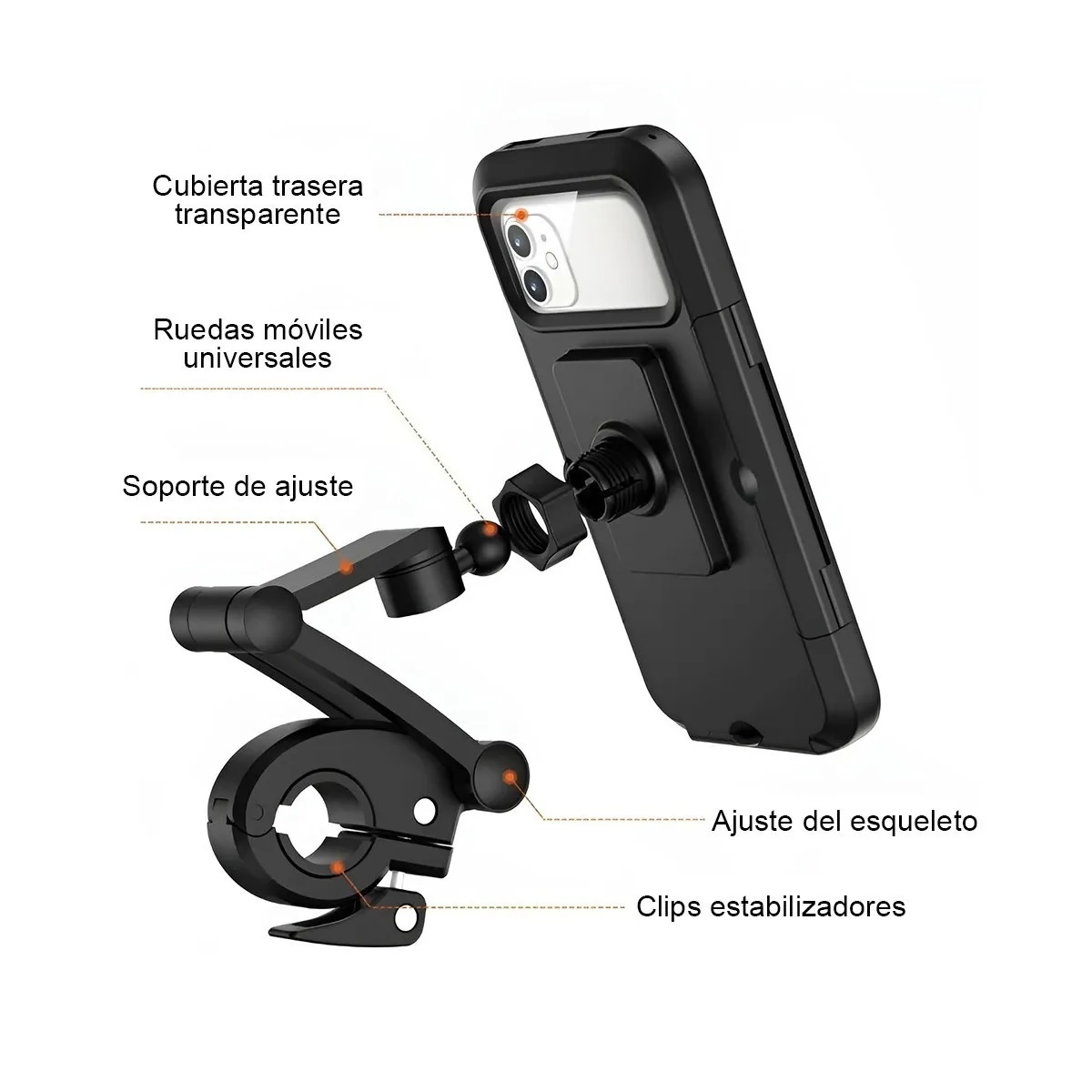 Base Para Porta Soporte Celular Moto Bicicleta Impermeable