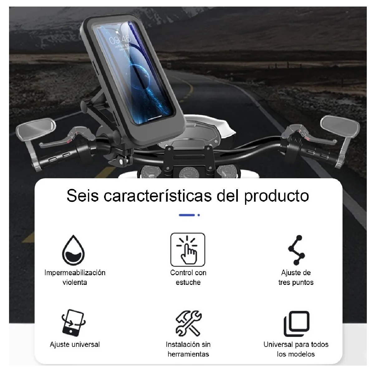 Base Para Porta Soporte Celular Moto Bicicleta Impermeable