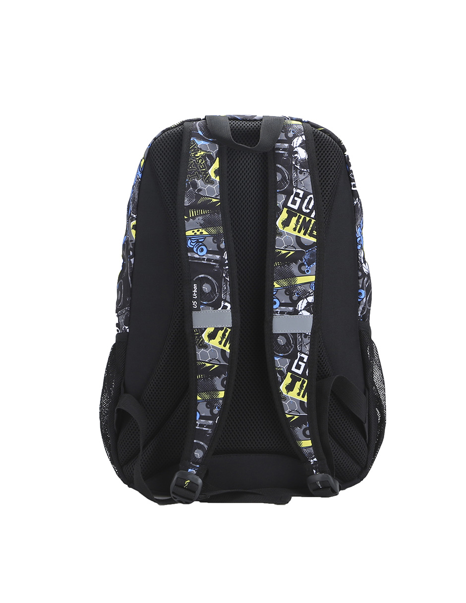 SET MOCHILA ESCOLAR CON LONCHERA Y LAPICERA US URBAN BALON AMARILLO