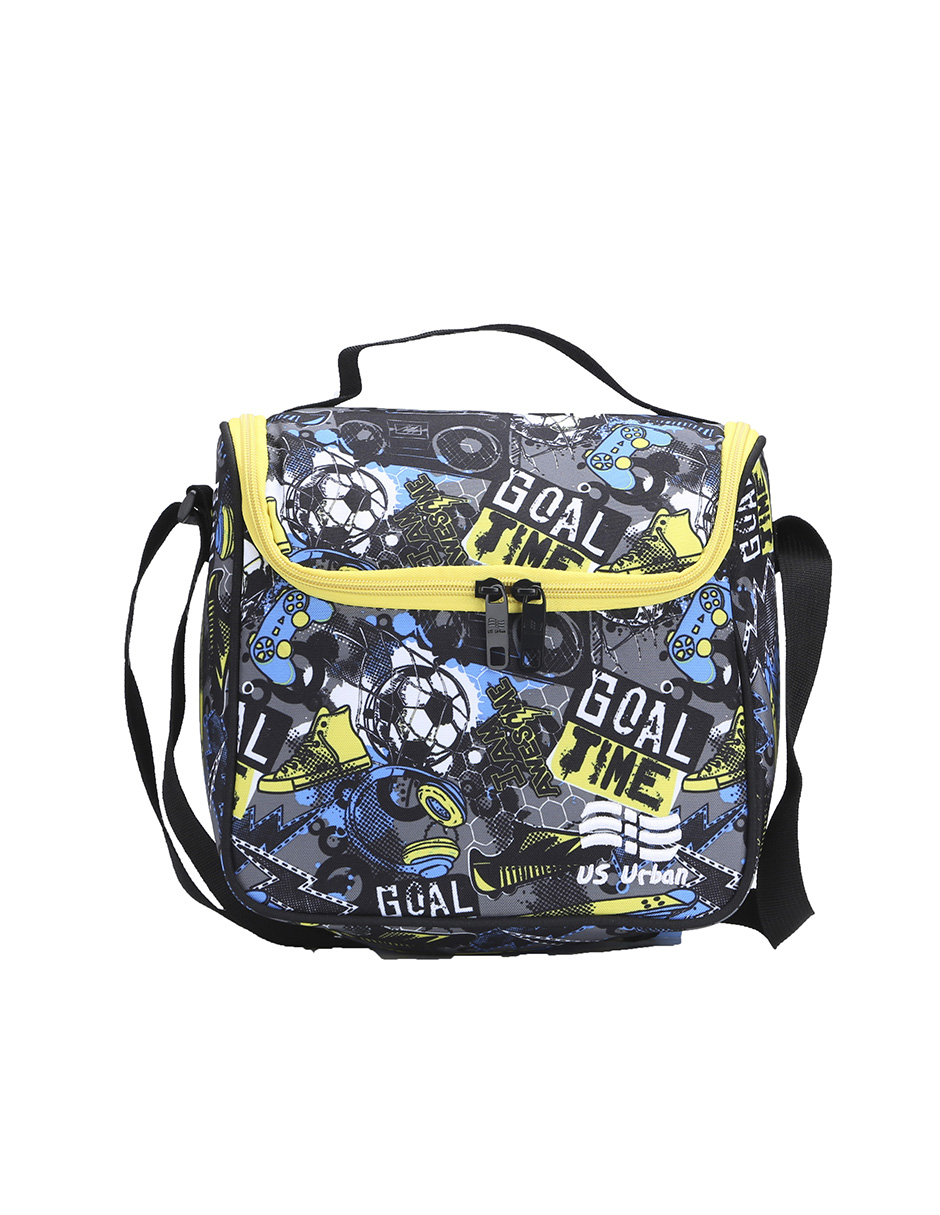 SET MOCHILA ESCOLAR CON LONCHERA Y LAPICERA US URBAN BALON AMARILLO