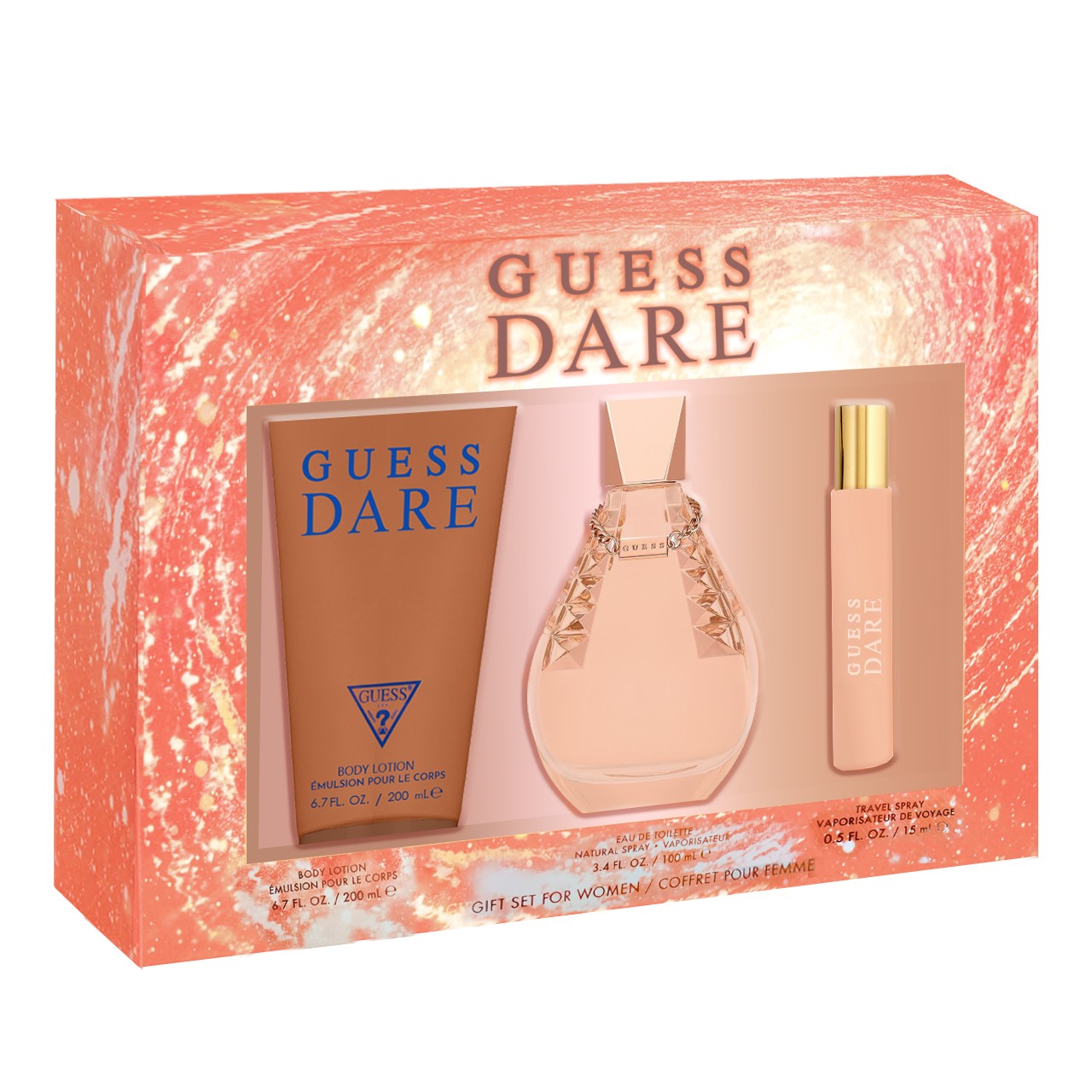 Estuche Guess Dare  3 pzs dama