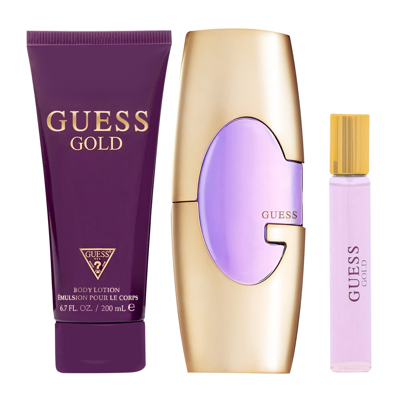 Estuche Guess Gold  3 pzs Dama