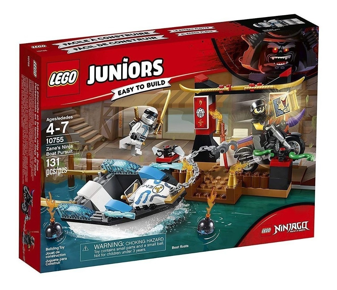 Juego Construcción Juniors Lego 10755 Persecución Ninja Bote