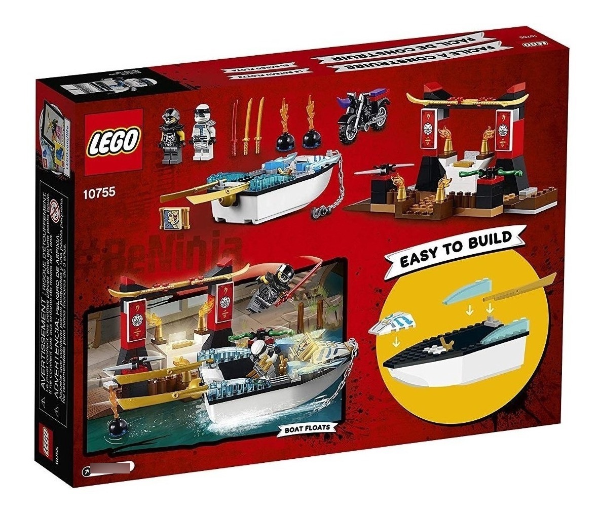 Juego Construcción Juniors Lego 10755 Persecución Ninja Bote