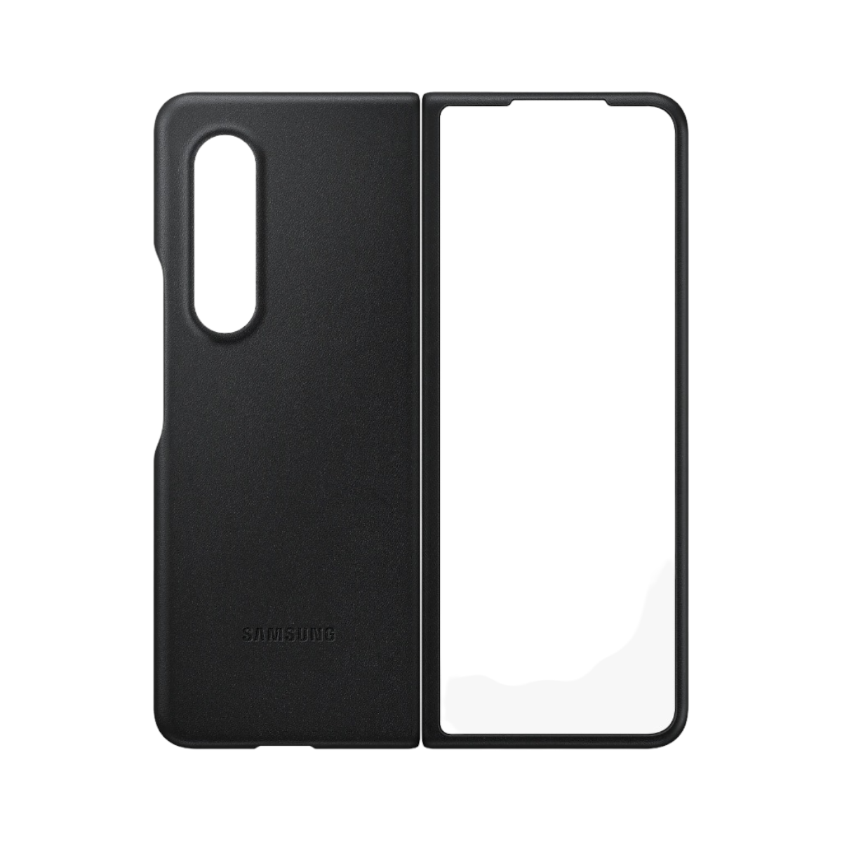 Funda de Piel Samsung Original Leather Cover para Z Fold 3 Color Negro