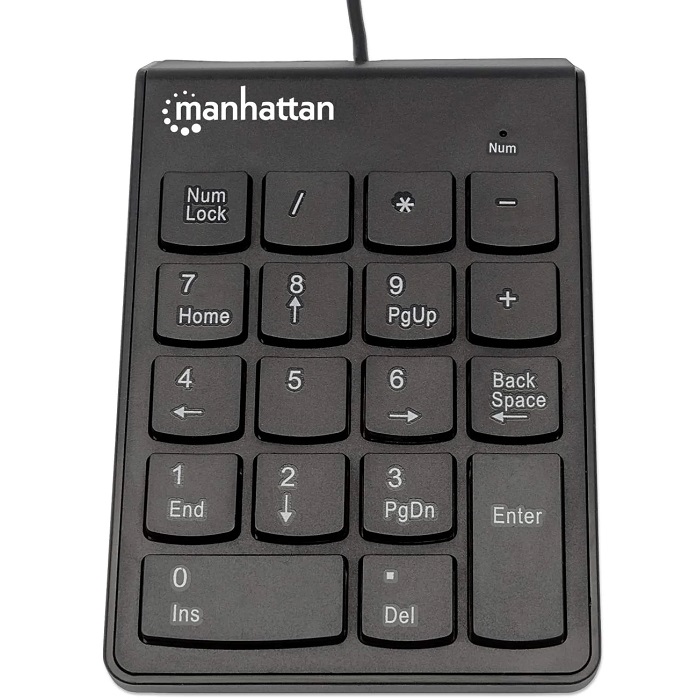 Teclado Numerico Manhattan USB Alambrico Negro 176354