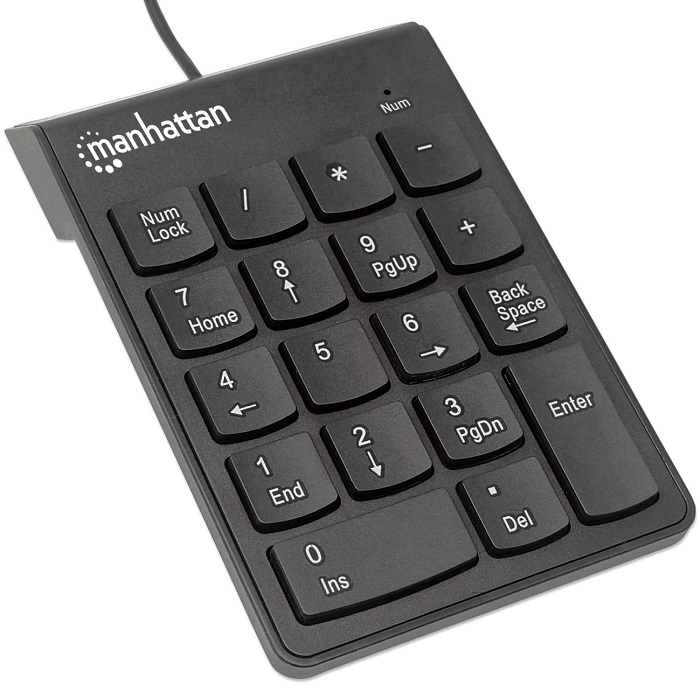 Teclado Numerico Manhattan USB Alambrico Negro 176354
