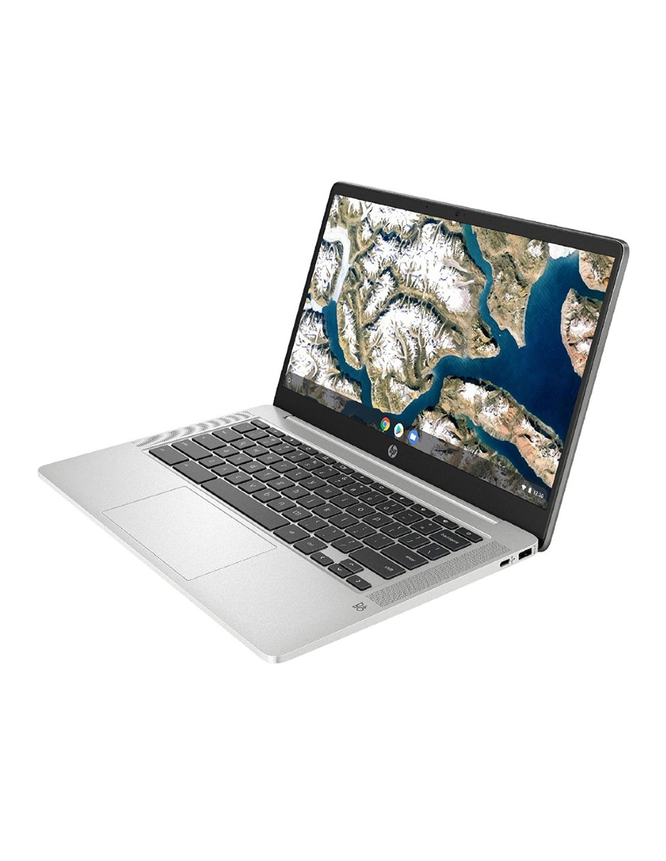 HP Chromebook de 14 pulgadas 14a-na0061dx 4 GB eMMC de 32 GB Plata Reacondicionada Grado A