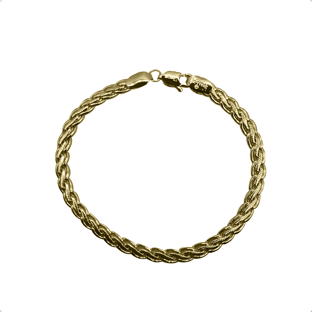 Pulso Tejido Circular Chapa de Oro de 18k SILVER & GOLD 