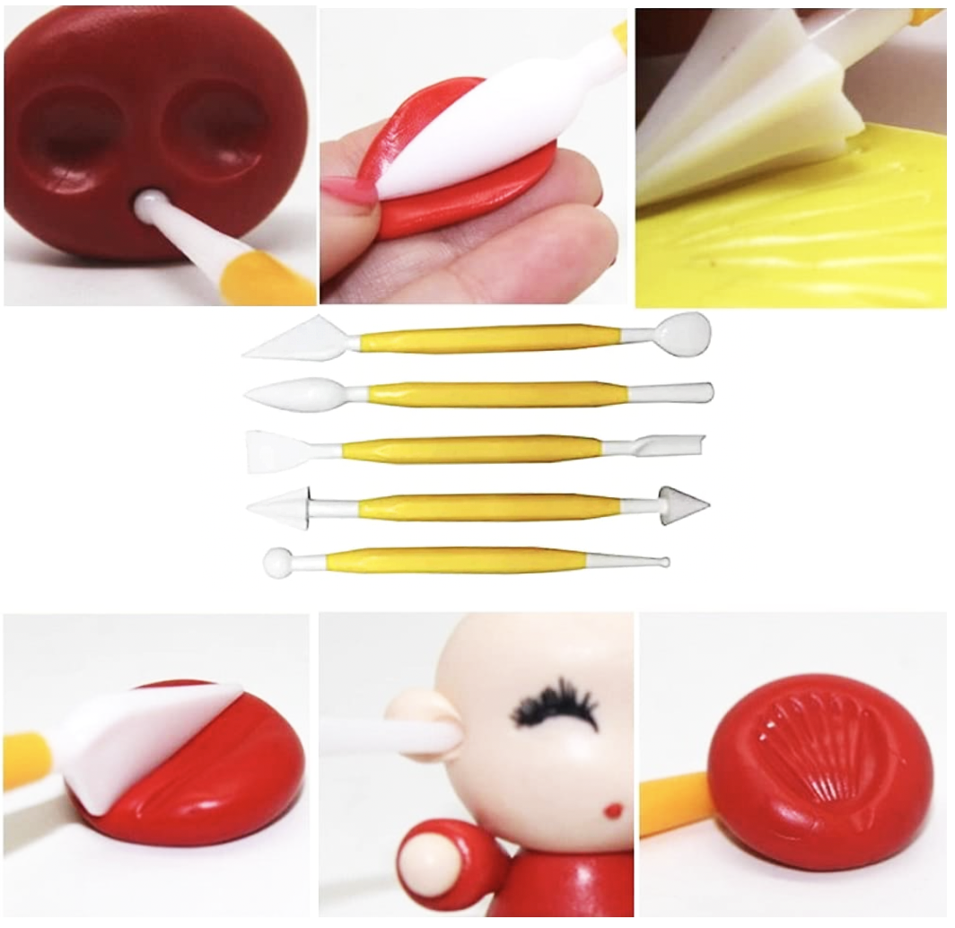 Kit Pasta Foamy MOLDEABLE Paquete con 6 Colores Distintos y Herramientas  Estiletes, dosificador para manualidad- Neon -Amarillo