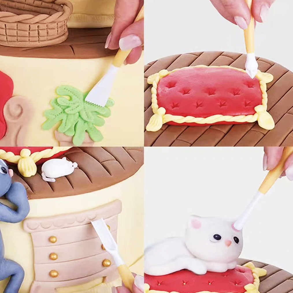 Kit Pasta Foamy MOLDEABLE Paquete con 6 Colores Distintos y Herramientas Estiletes, dosificador para manualidad- Amarillo