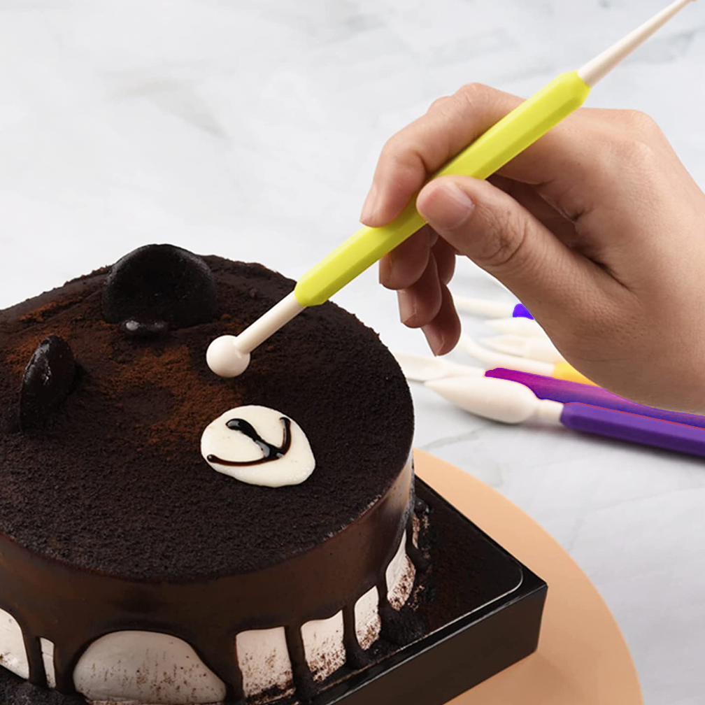 Kit Herramienta 10 Estiletes y un dosificador para moldear y esculpir foamy moldeable, manualidad y decoracion pasteles