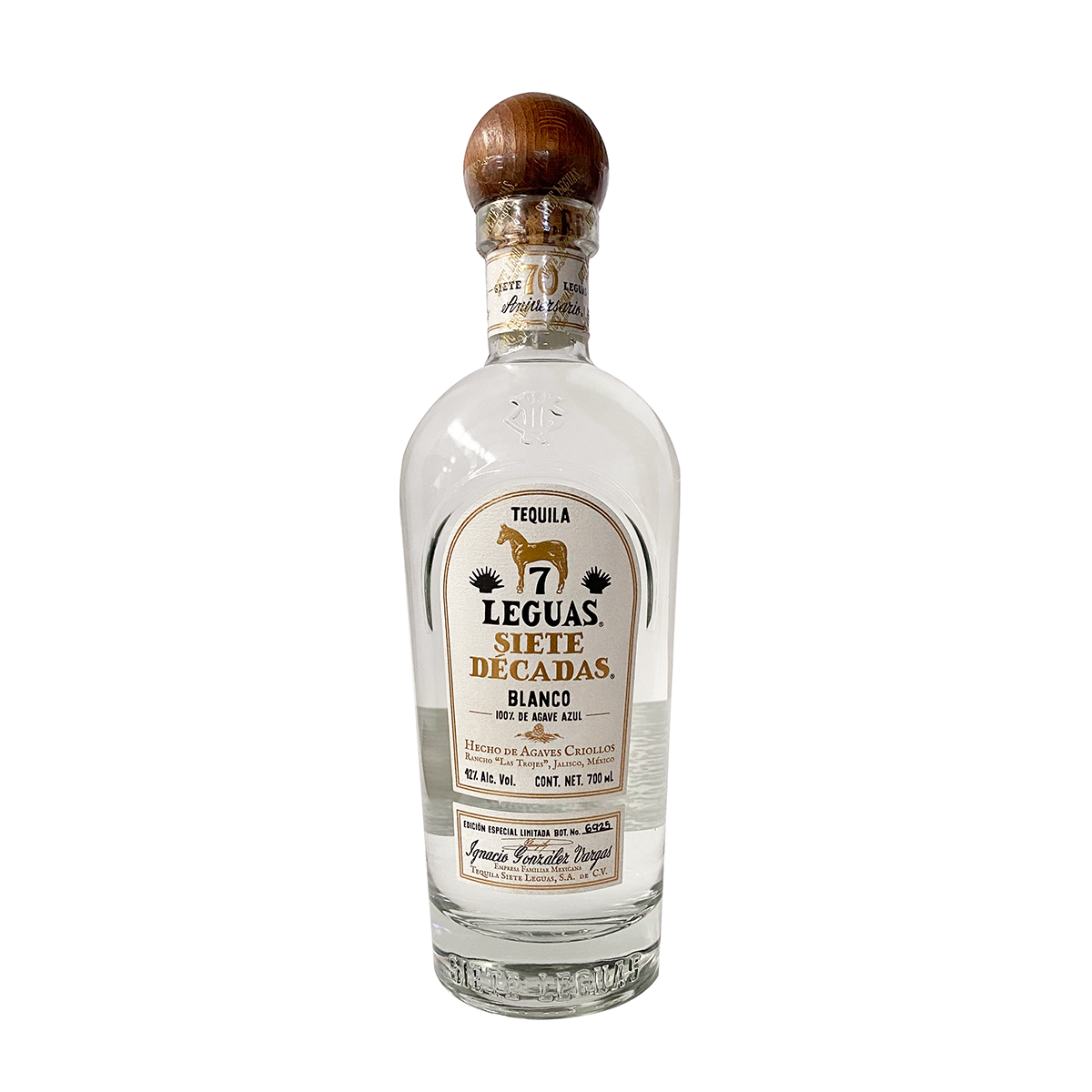 Tequila Siete Leguas Edición Siete Décadas Blanco 700 ml