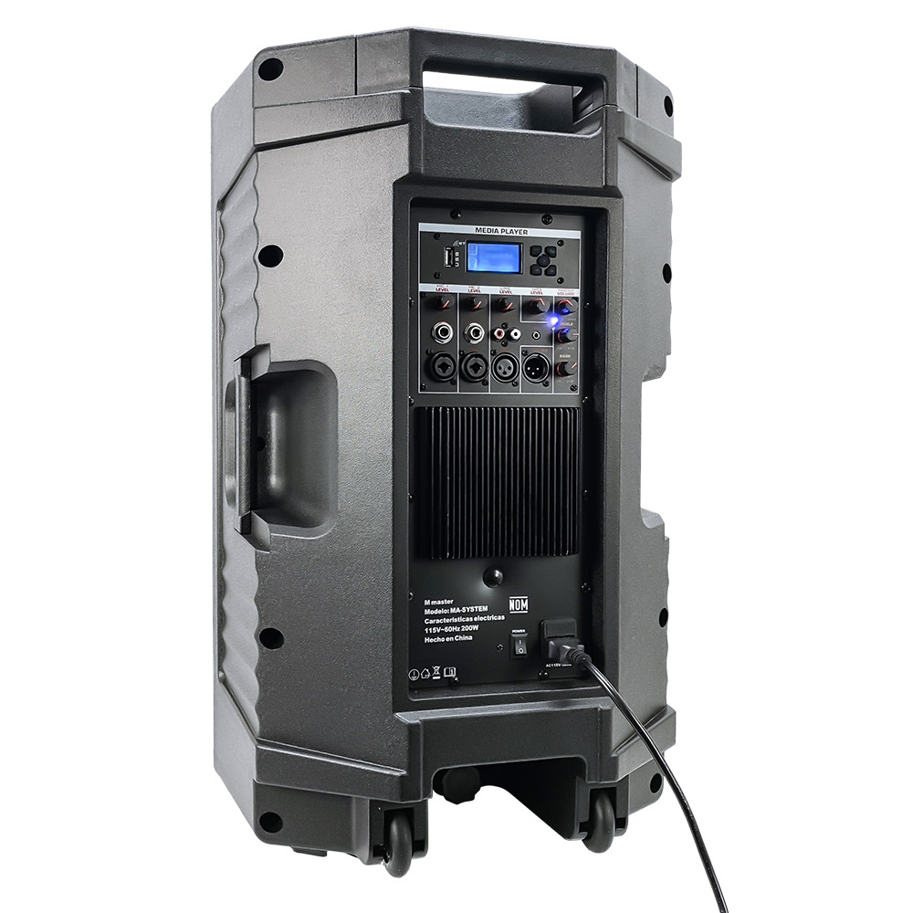 Bafle Profesional de 15 Pulgadas con 18000 Watts de Potencia Musical Bluetooth Radio FM Lector USB y SD Salida para Conectar Bafle Entrada de Microfono y Guitarra / Master / MA-SYSTEM