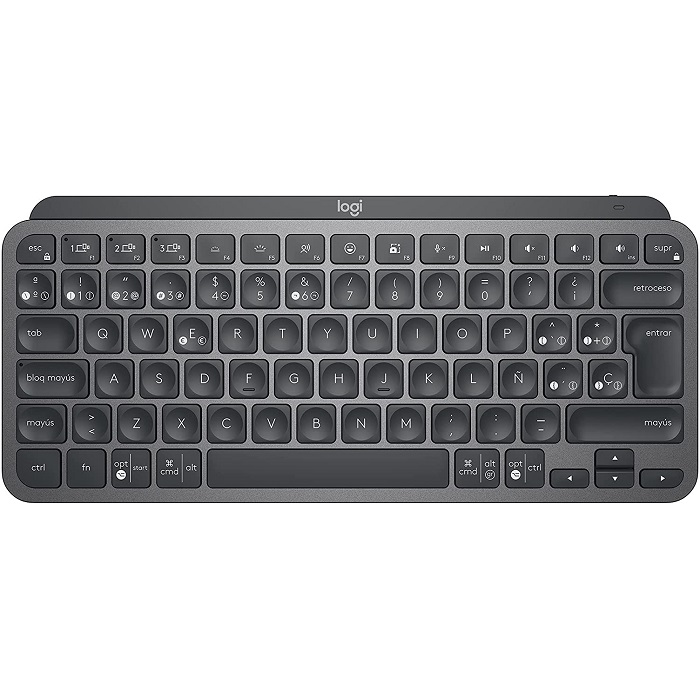 Teclado Logitech MX Keys Mini Iluminado Inalambrico Bluetooth Recargable Grafito 920-010476