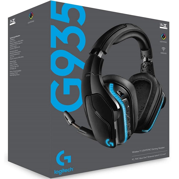 Diadema Logitech G935 LIGHTSYNC RGB 7.1 Gaming Headset USB Y 3.5mm 981-000742