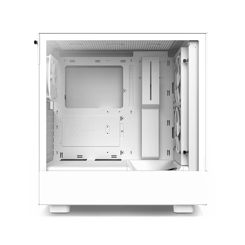 Gabinete NZXT H5 Flow Cpmpact, S/Fuente Cristal, CC-H51FW -Blanco 