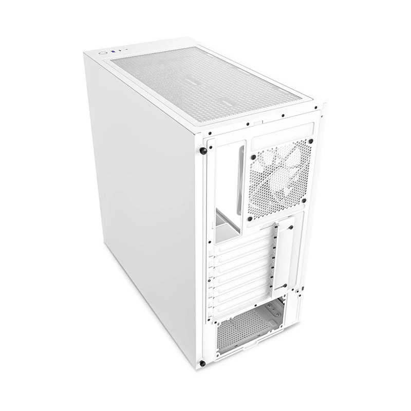 Gabinete NZXT H5 Flow Cpmpact, S/Fuente Cristal, CC-H51FW -Blanco 