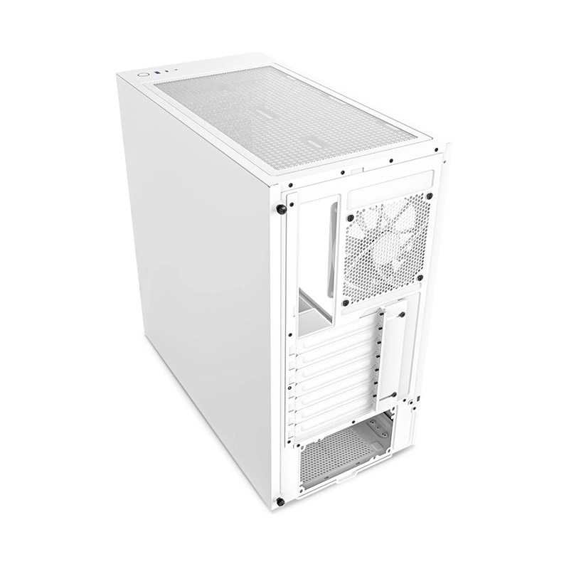 Gabinete NZXT H5 Flow Cpmpact, S/Fuente Cristal, CC-H51FW -Blanco 
