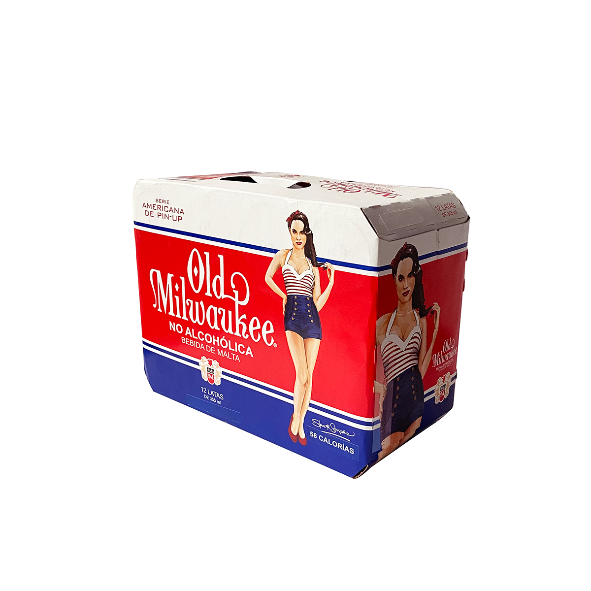 12 Pack Cerveza Old Milwaukee Sin Alcohol 355 Ml