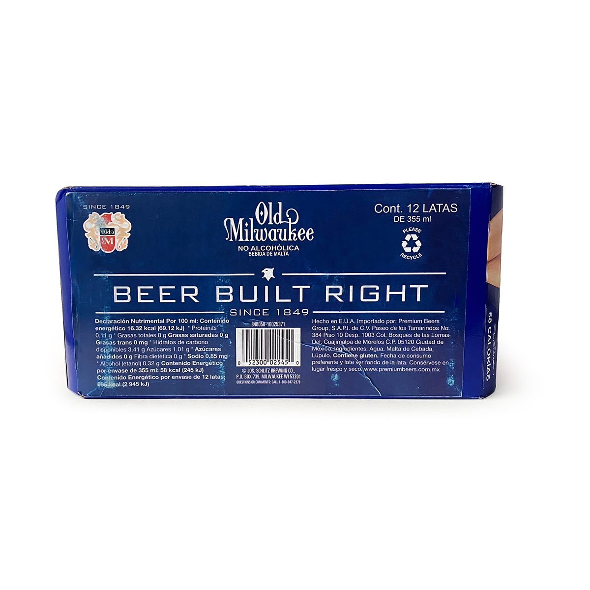 12 Pack Cerveza Old Milwaukee Sin Alcohol 355 Ml