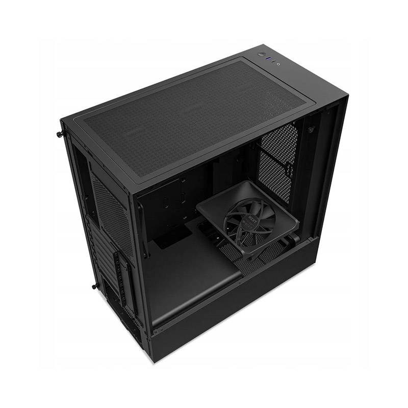 Gabinete NZXT H5 Flow Compact , ATX S/Fuente Cristal CC-H51FB-01 Negro