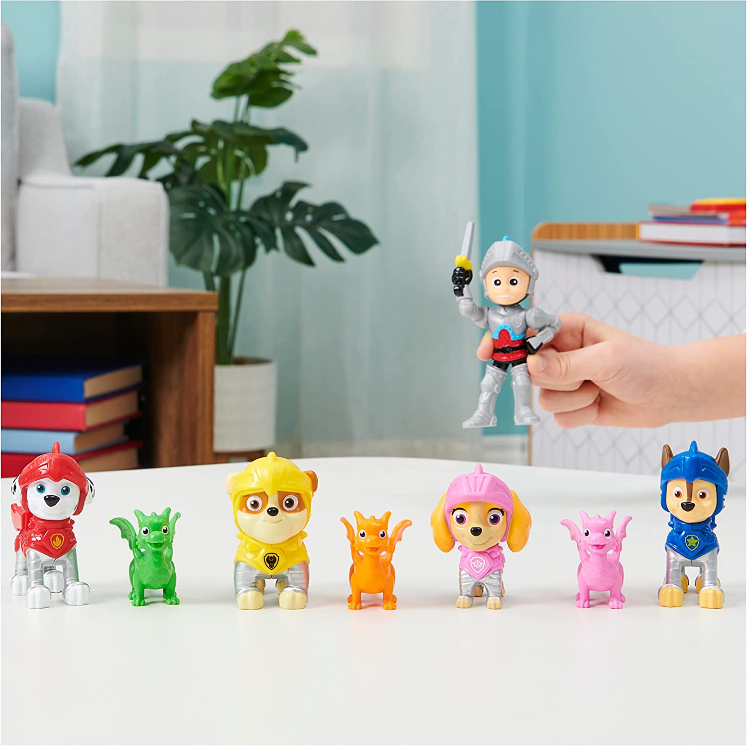 Paw Patrol Set De 8 Figuras Caballeros Al Rescate