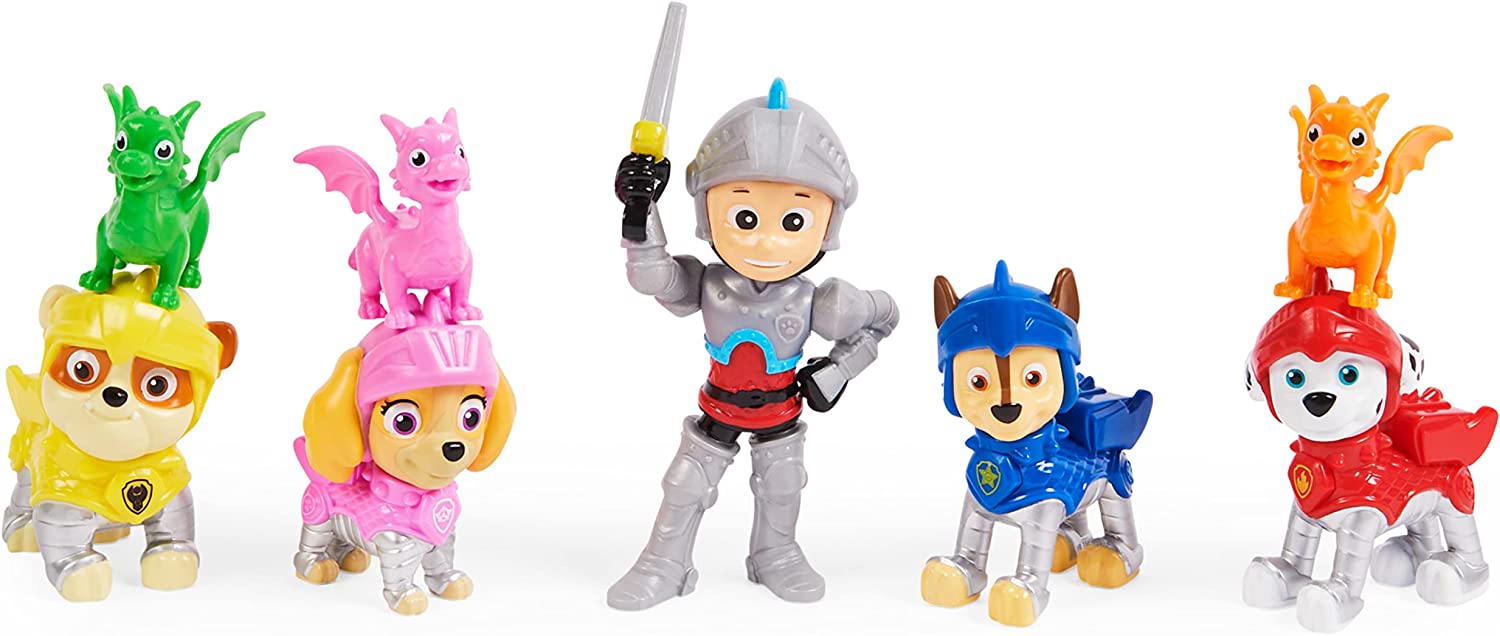Paw Patrol Set De 8 Figuras Caballeros Al Rescate