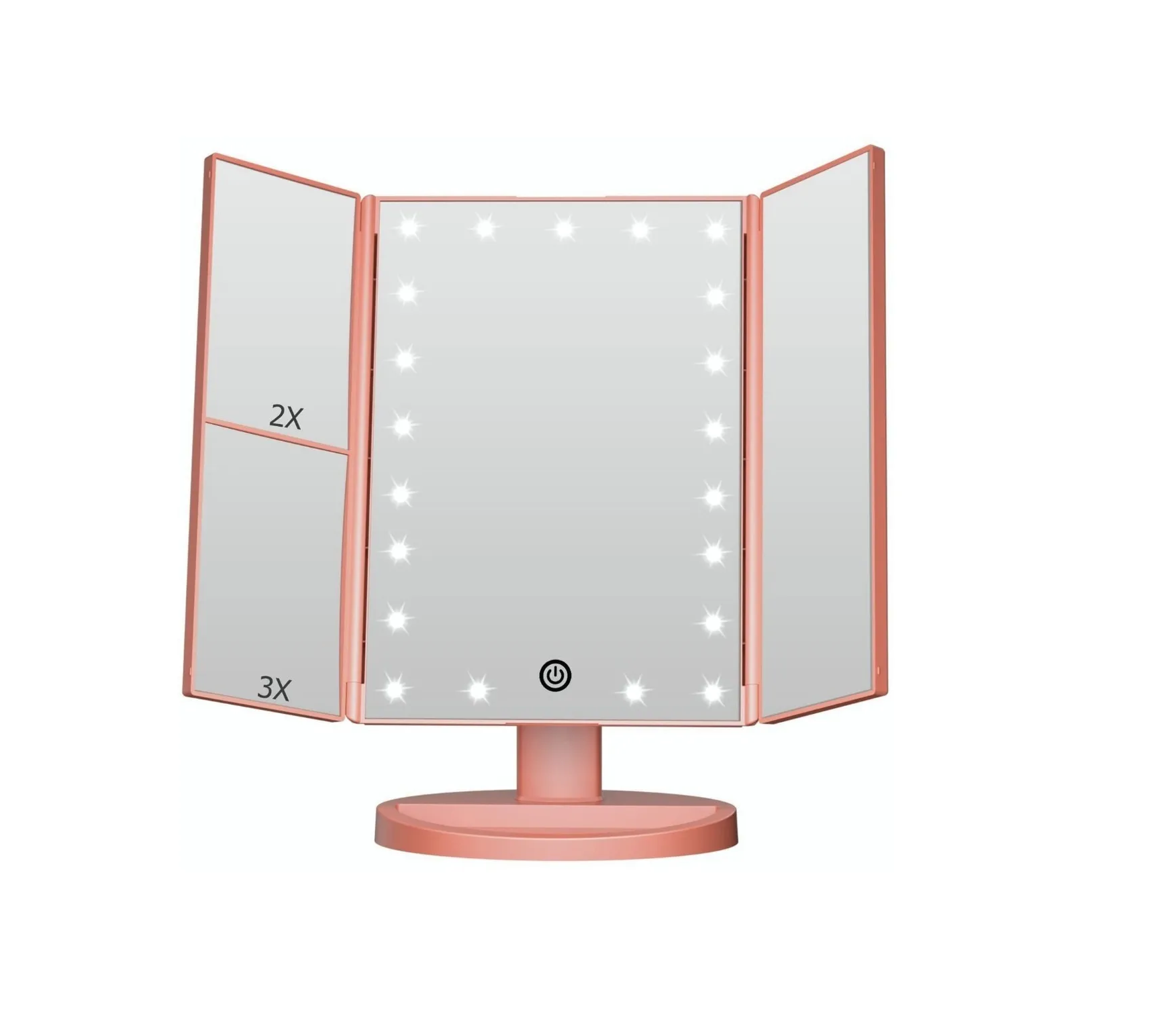 Espejo led triple, luz led portatil, recargable