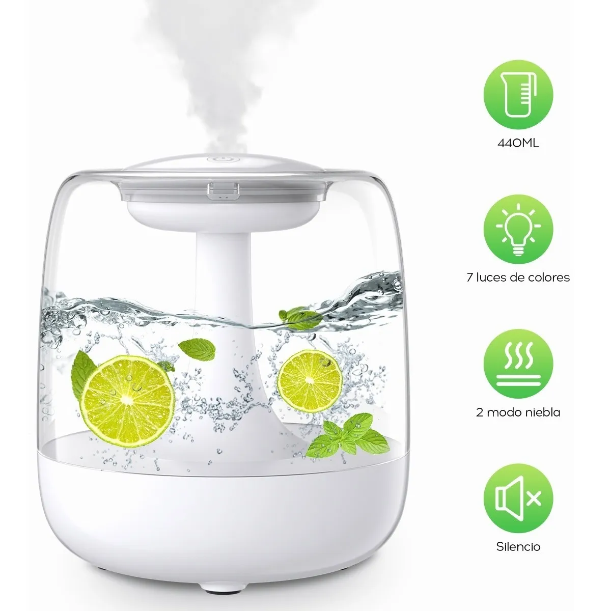 Difusor Humidificador Aromaterapia Mini Ultrasonico Con Luz