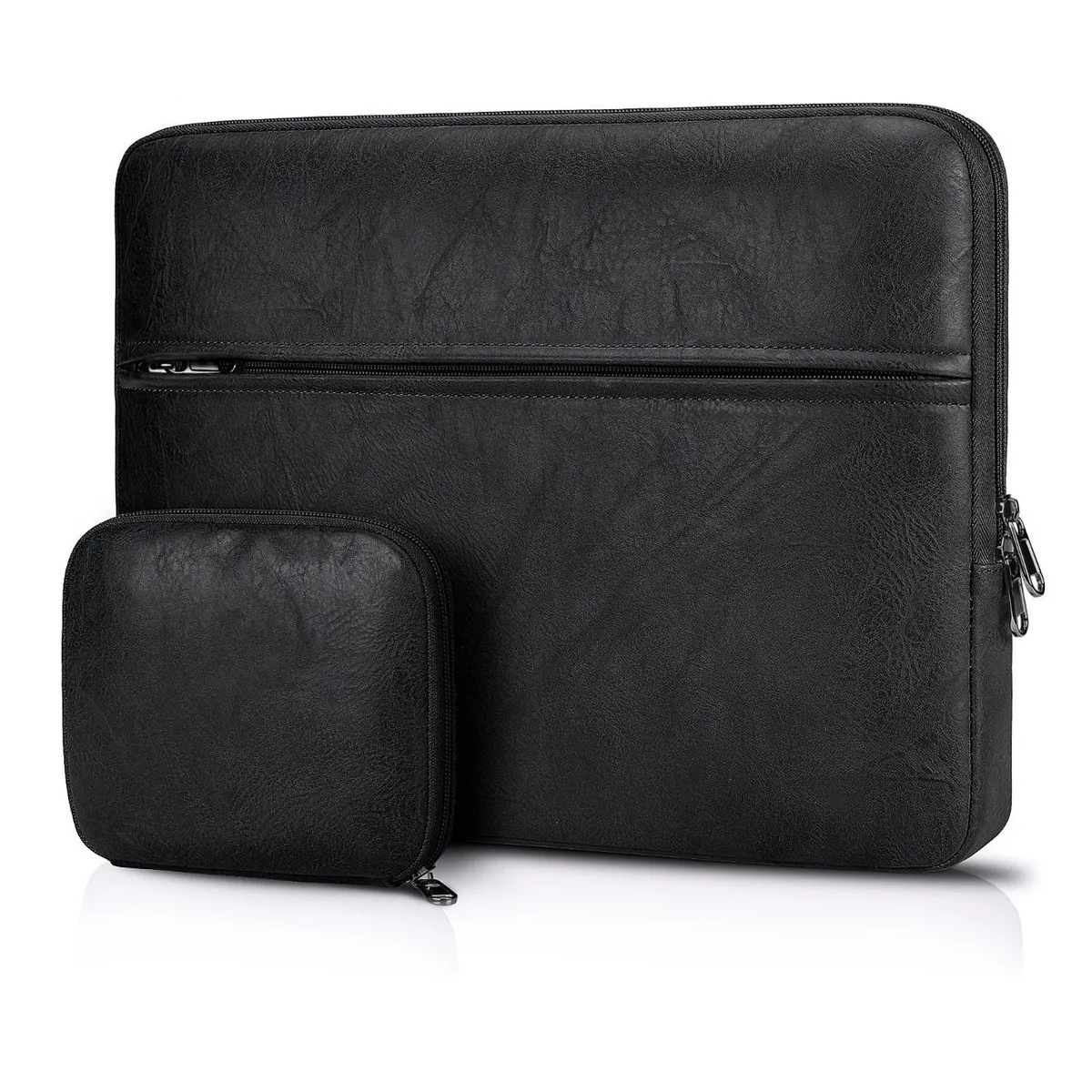  Funda Impermeable  Para Laptop De Cuero 13.3-14 Pulgadas Negro